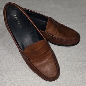 Cole Haan Women's Tan Leather Loafers